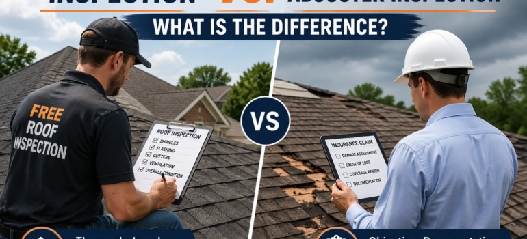 Free Roof Inspection vs. Insurance Adjuster Inspection: What Is the Difference?